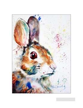 Rabbit Bunny Hare Painting - bunny splatter